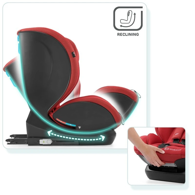Столче за кола KinderKraft MYWAY, 0 - 36 kg, Червено